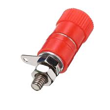 Banana plug Female 4mm D:11mm red