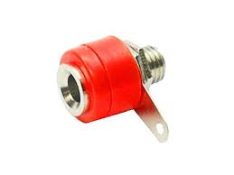 Banana plug Female Short 4mm D:11mm red