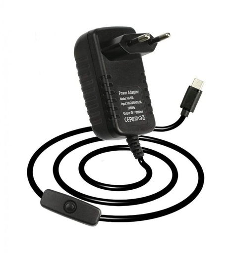 Adapter 5V 3A Type-C With On/Off Switch for Raspberry Pi 4