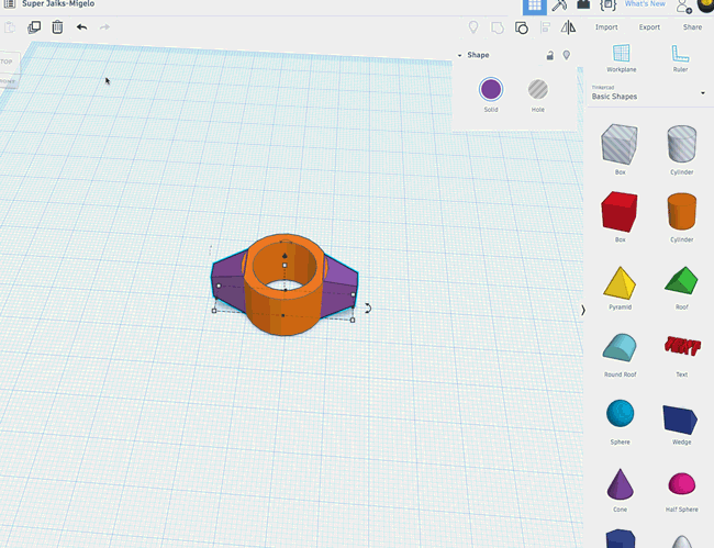 Mechanical Designing using TinkerCad